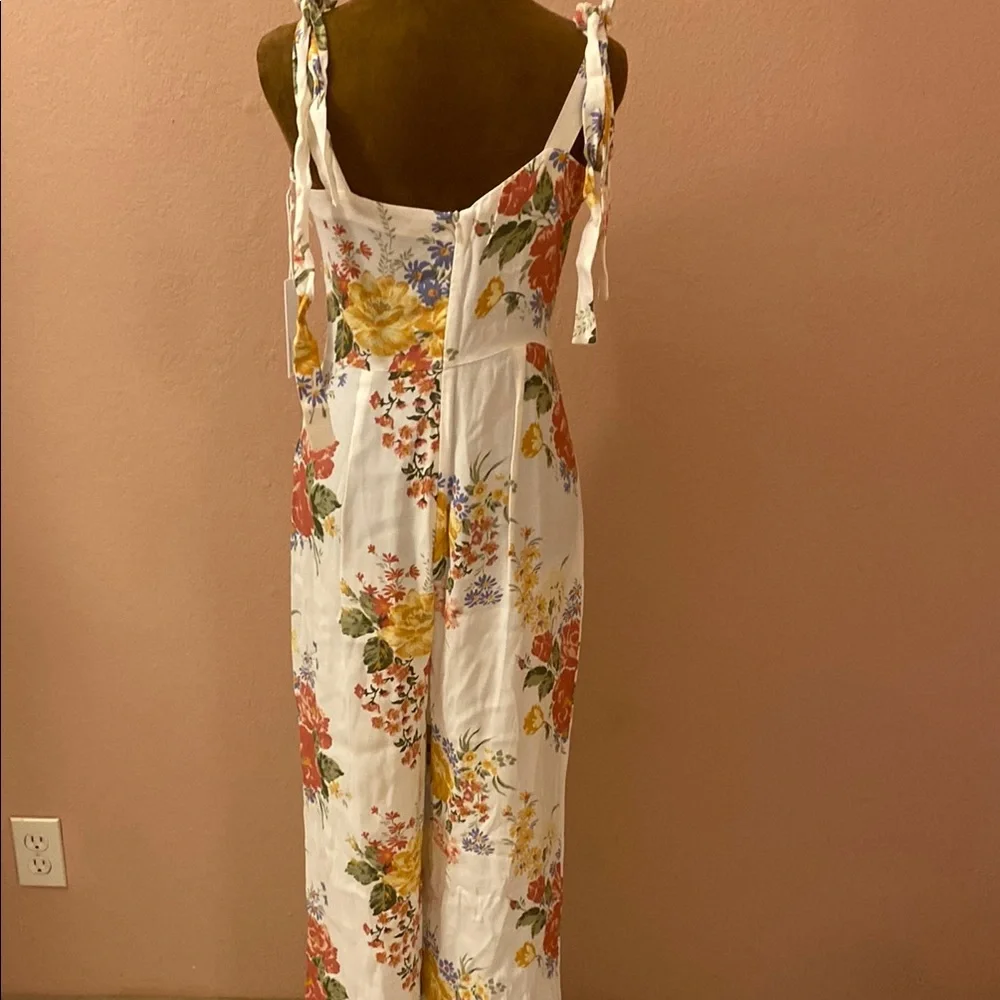 REFORMATION Elegant Floral White Jumpsuit - Picture 5 of 12